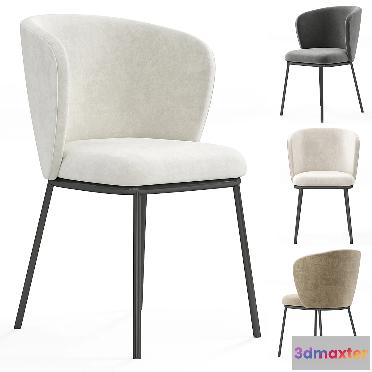 1458152 - Soft Bouble Dining Armchair 3D Max