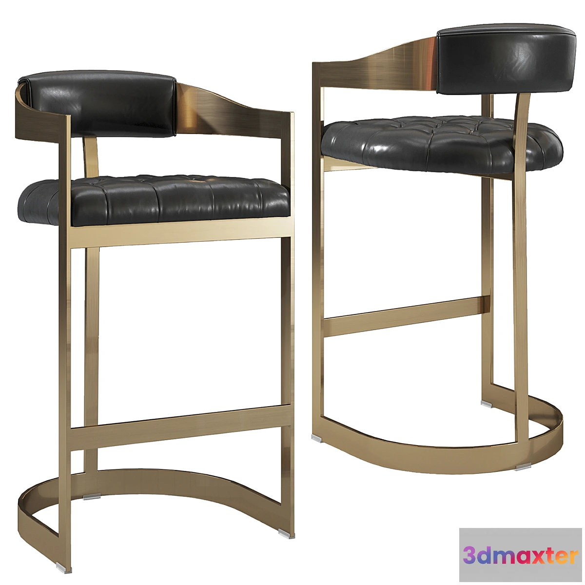 1458990 - Sunpan Beaumont Bar Stool 3D Max
