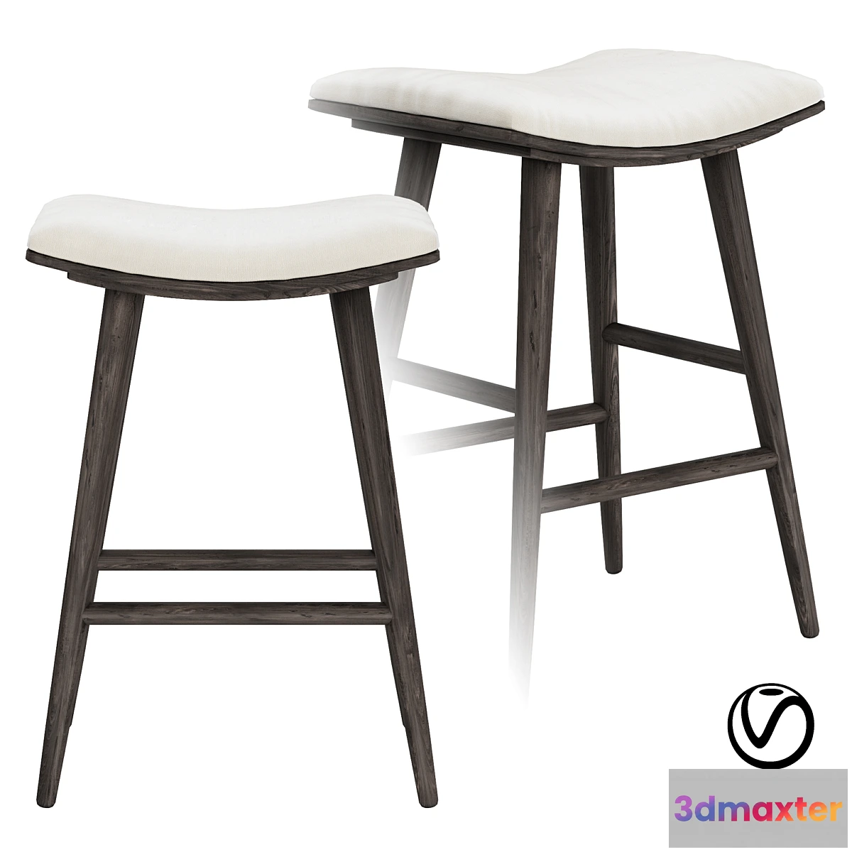 1463646 - Union Saddle Counter Stool 3D Max