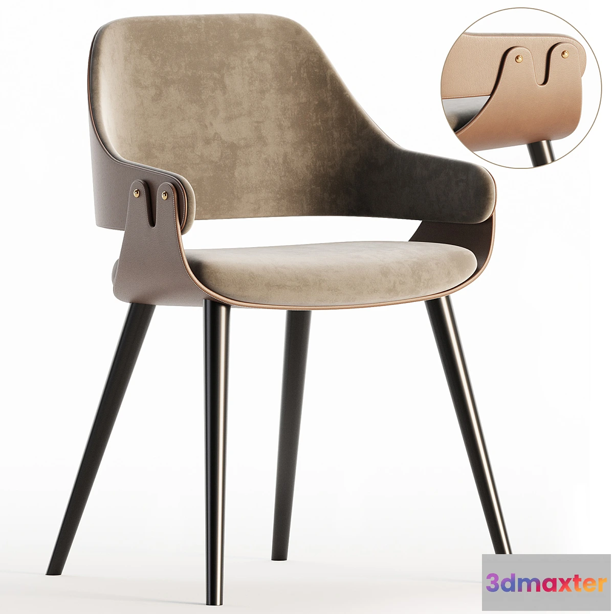 1464810 - Light luxury dining chair 3D Max