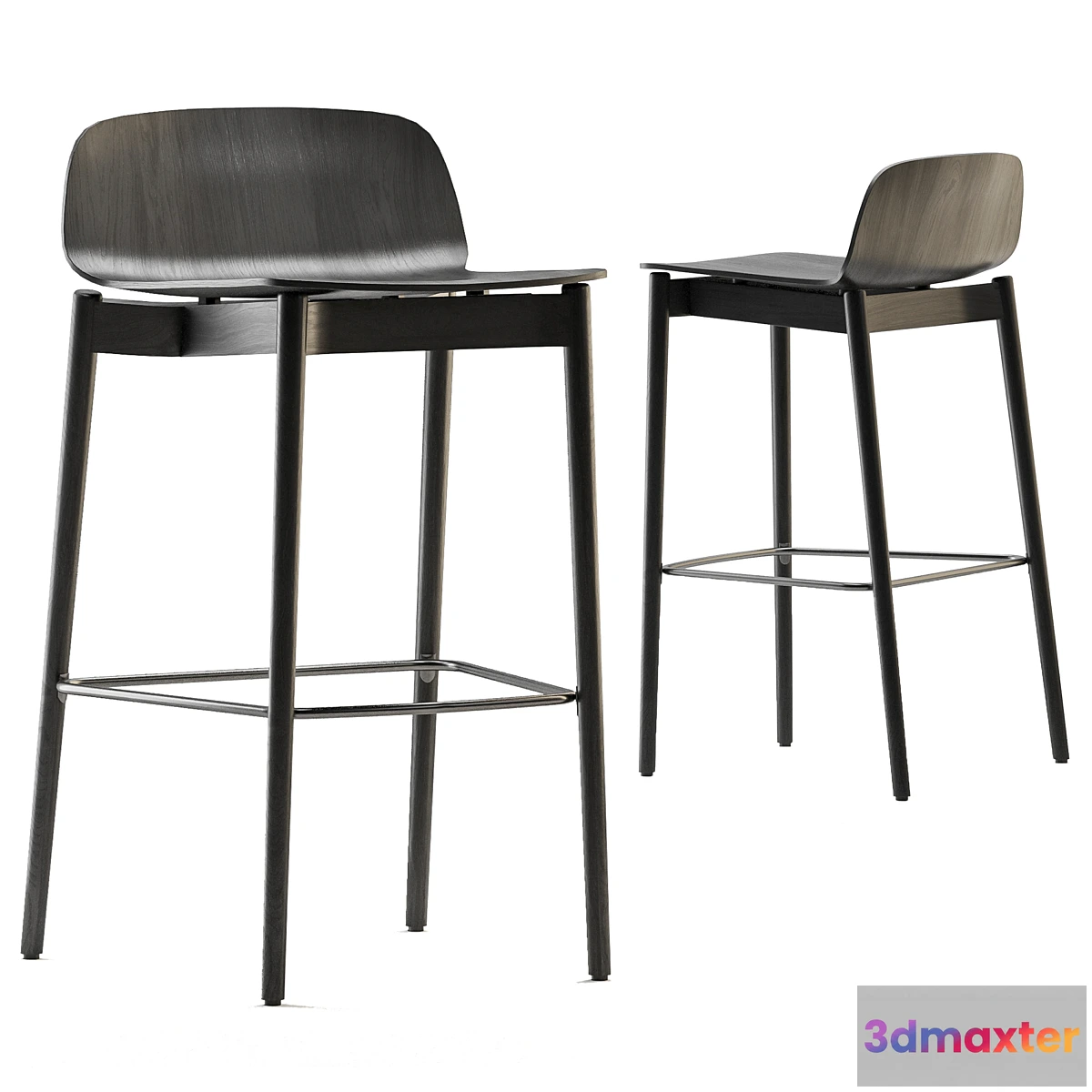 1465296 - Rama Wood bar chair 3D Max