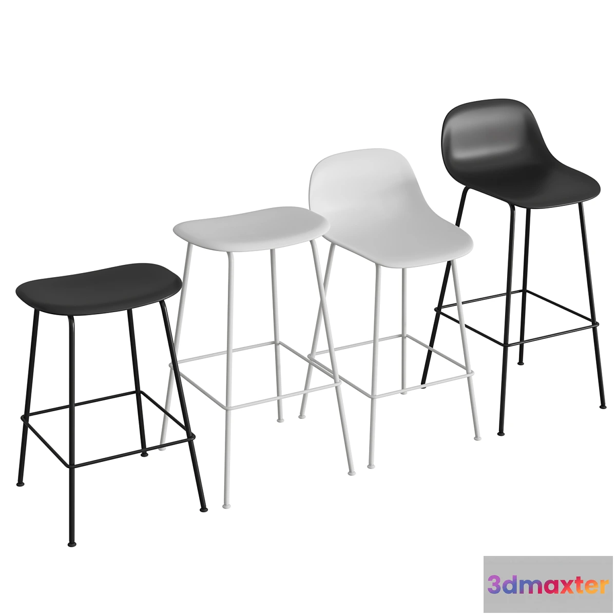 1467944 - Fiber Bar Stool Tube Base 3D Max