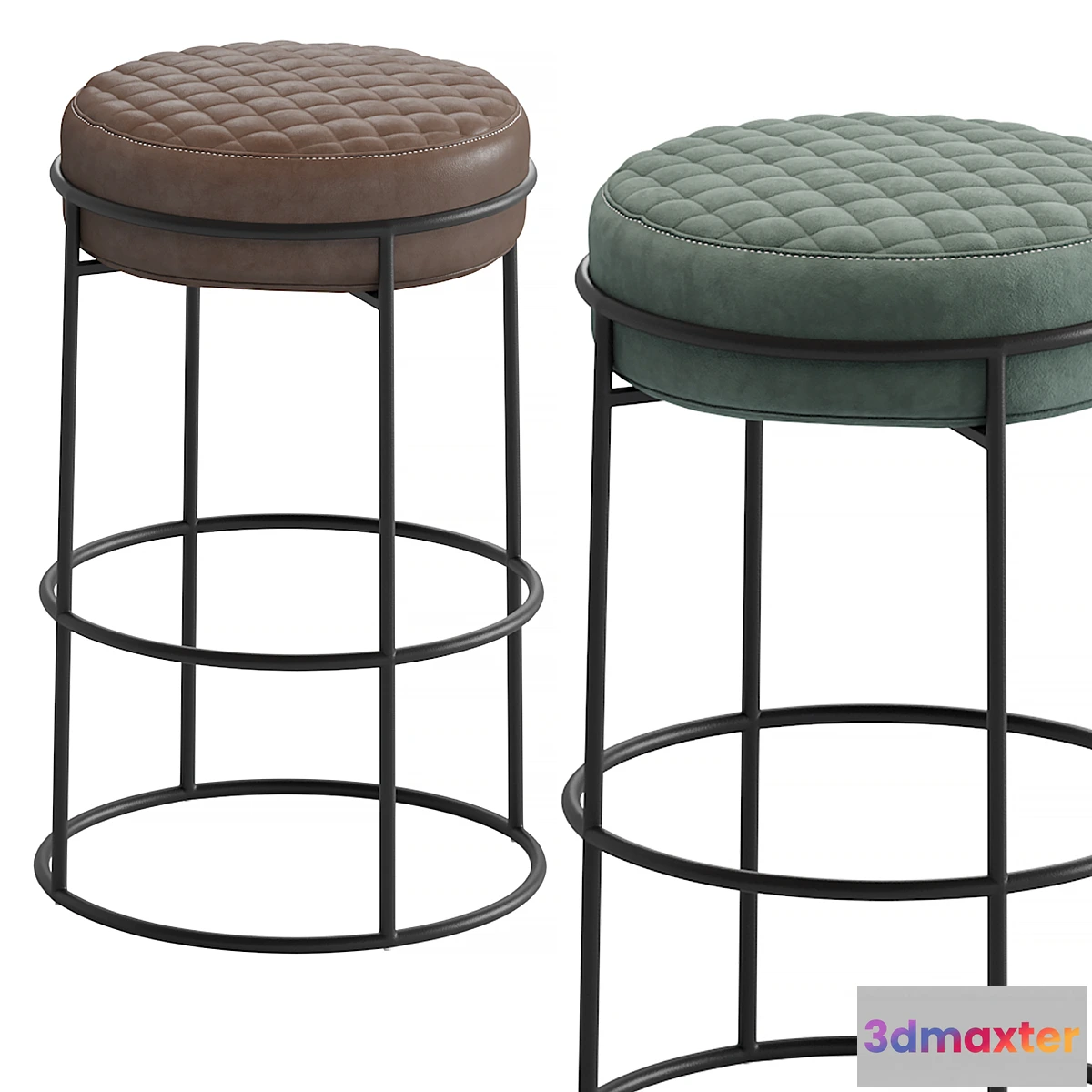 1468728 - ATOLLO Upholstered stool 3D Max