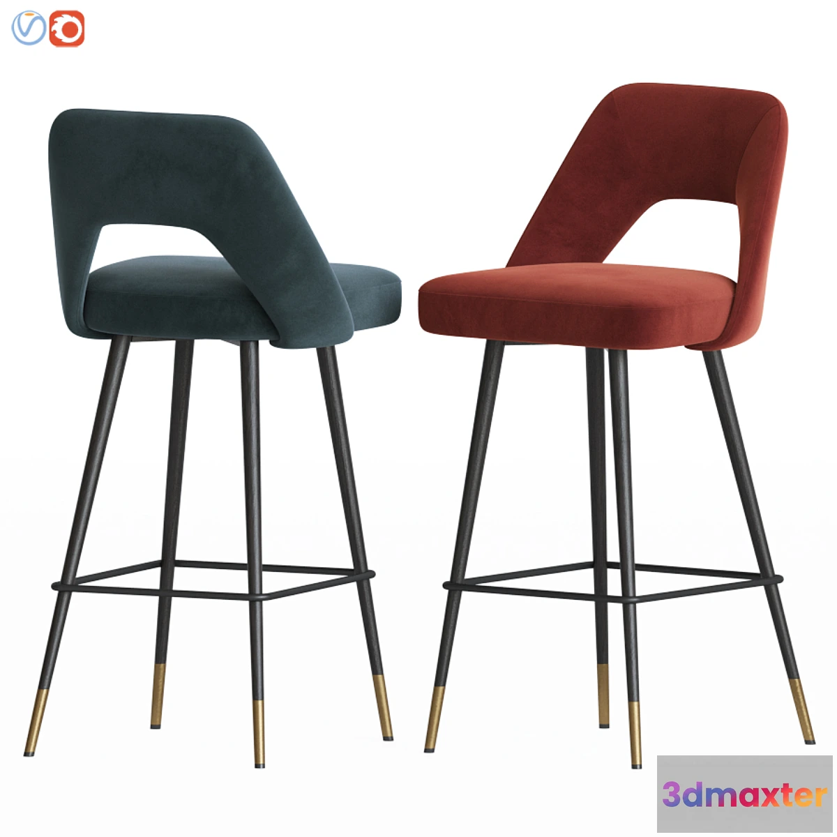 1468888 - Avorio Bar Stool Eichholtz 3D Max