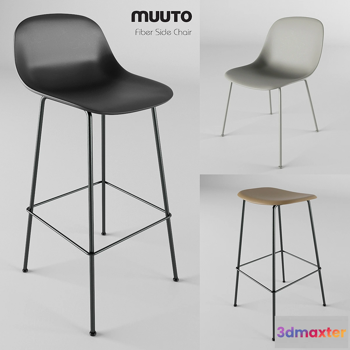 1469042 - Muuto. Fiber Side Chair by Iskos - Berlin 3D Max