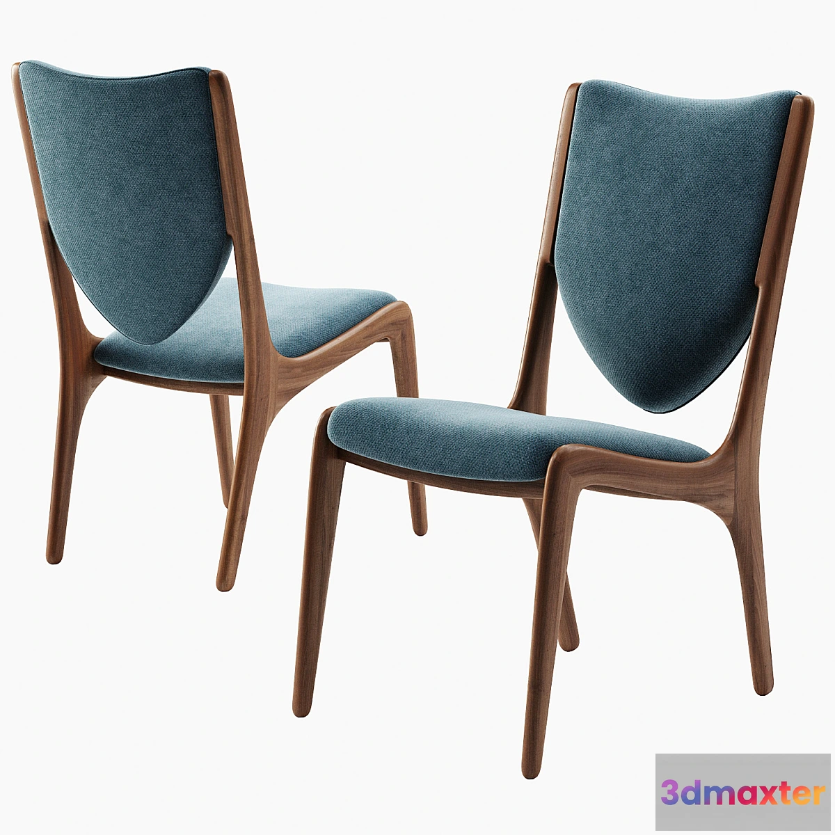 1470188 - Vladimir Kagan Shield Back Dining Chair 3D Max