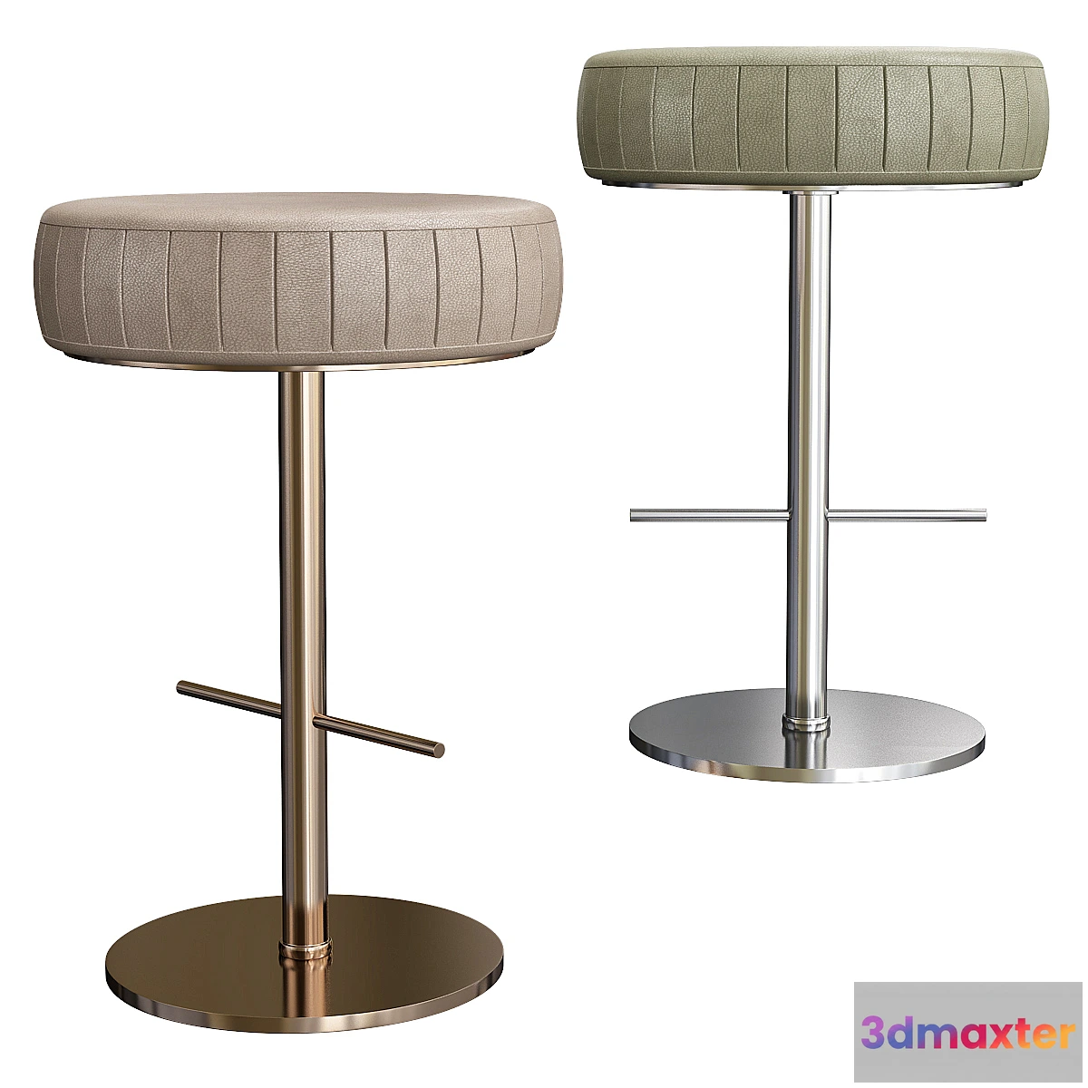 1471140 - Contemporary Italian Designer Leather Bar Stool 3D Max