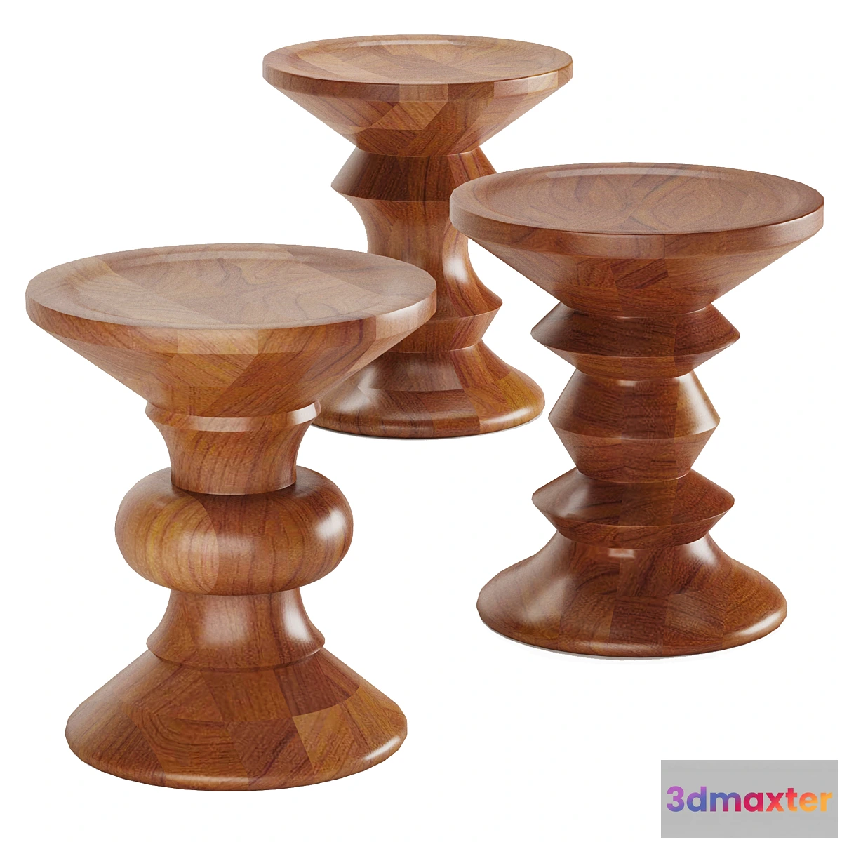 1471436 - EAMES WALNUT STOOL 3D Max