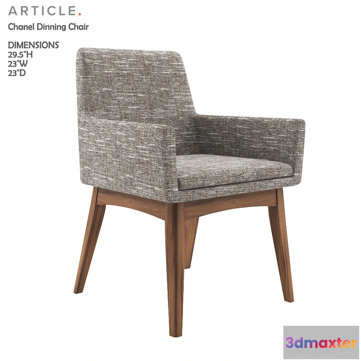 1471802 - Chanel volcanic gray dining armchair 3D Max