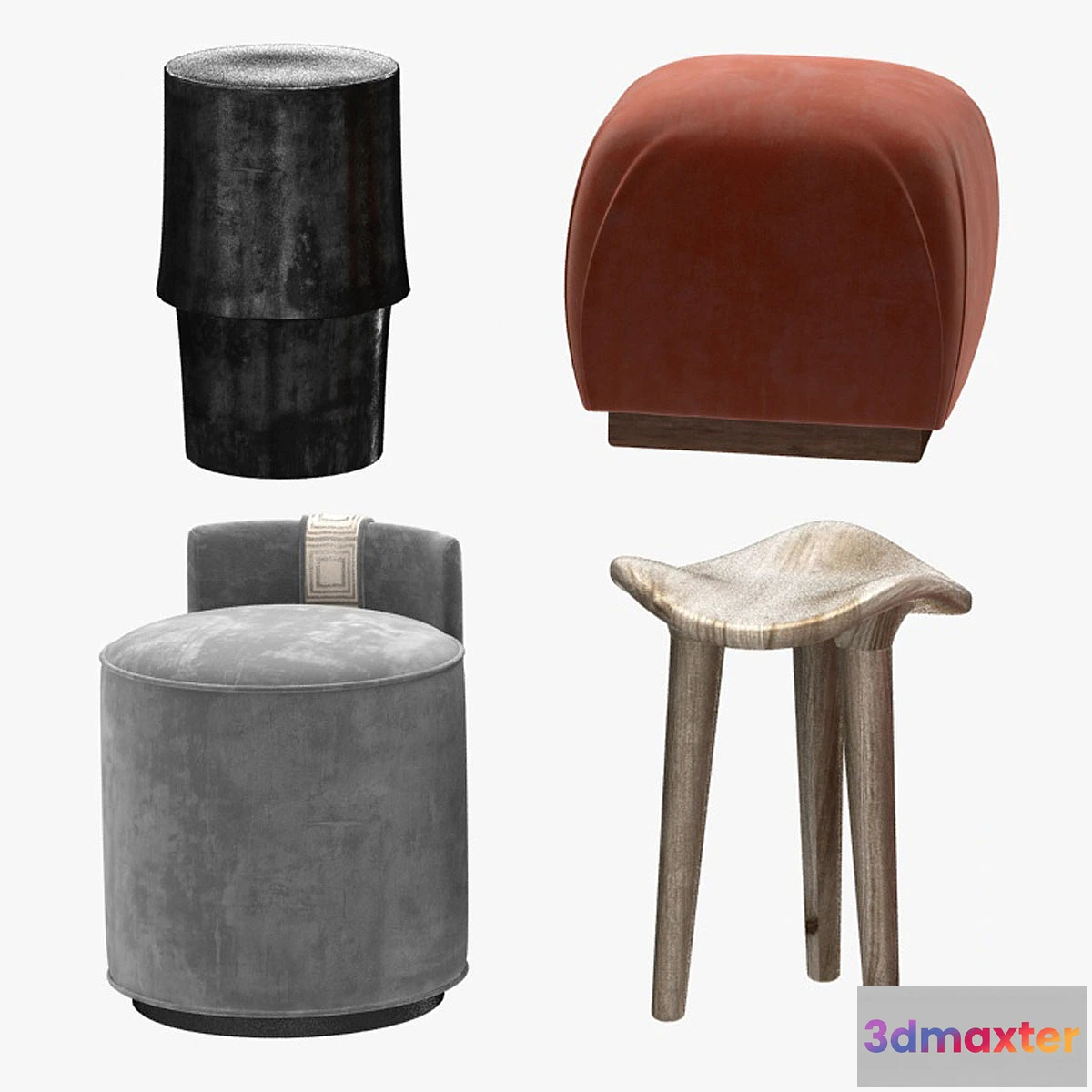 1471884 - pouf table and stool 3D Max