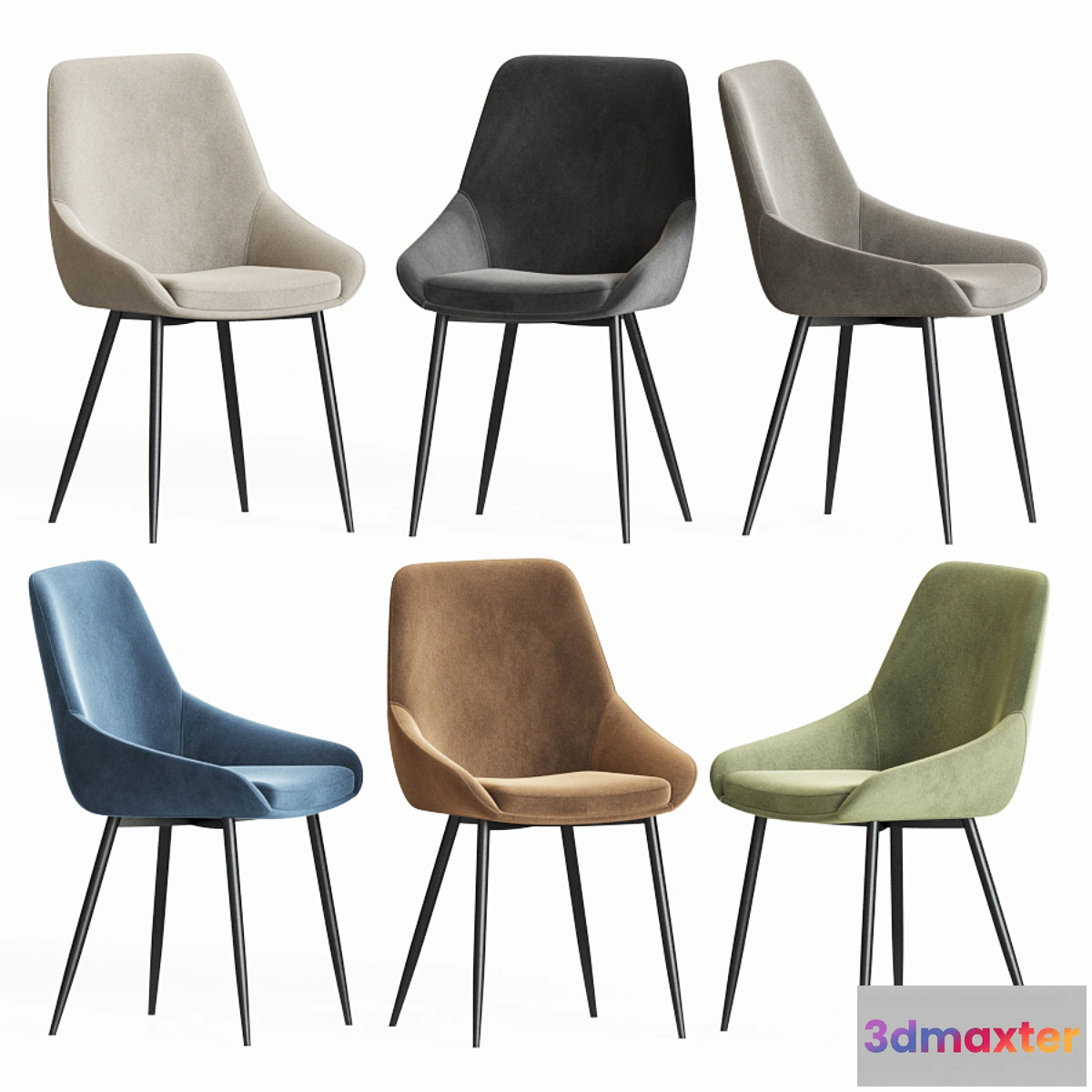 1472676 - Alfie Fabric Dining Chair Interiorsecrets 3D Max