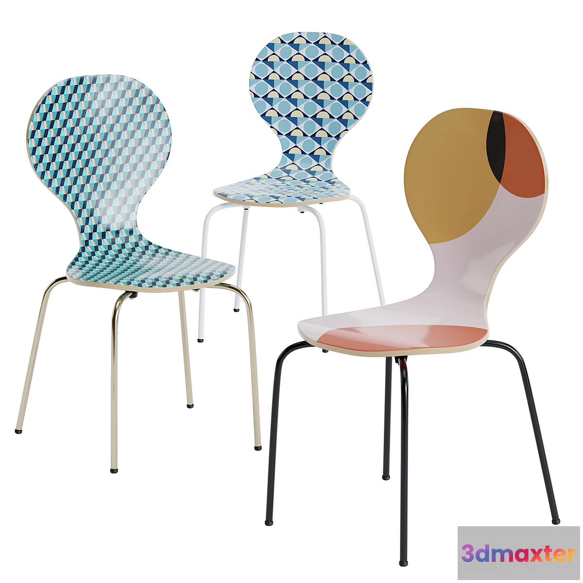 1473416 - John Lewis Curve Dining Chair 3D Max