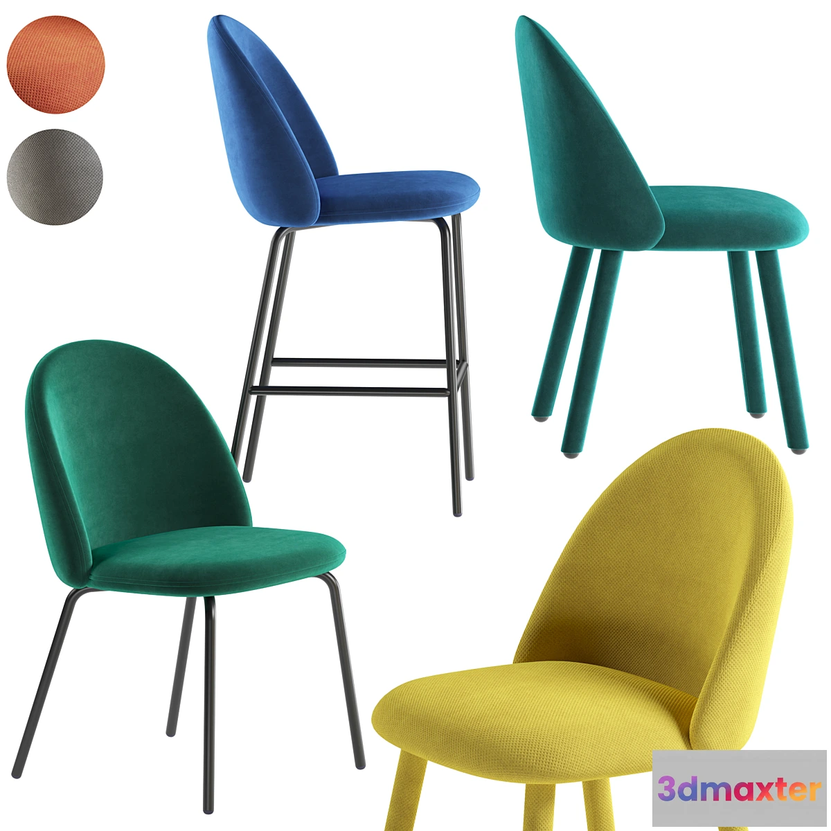 1475246 - Miniforms stool Iola 3D Max