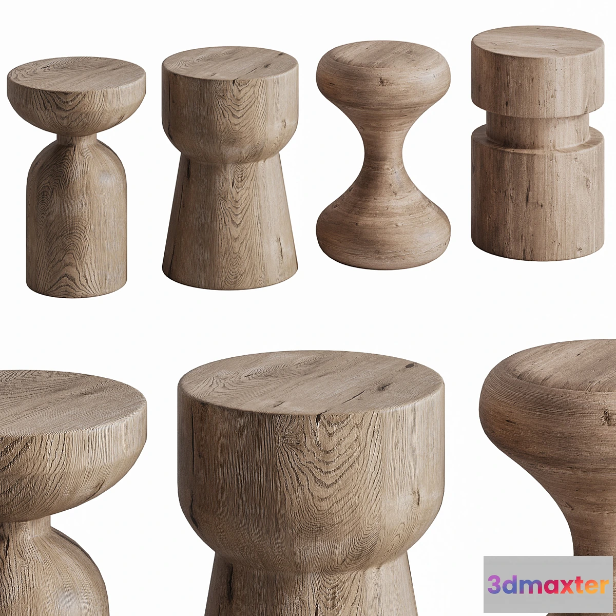 1475918 - 62 Wood Log Stools by Etsy 3D Max