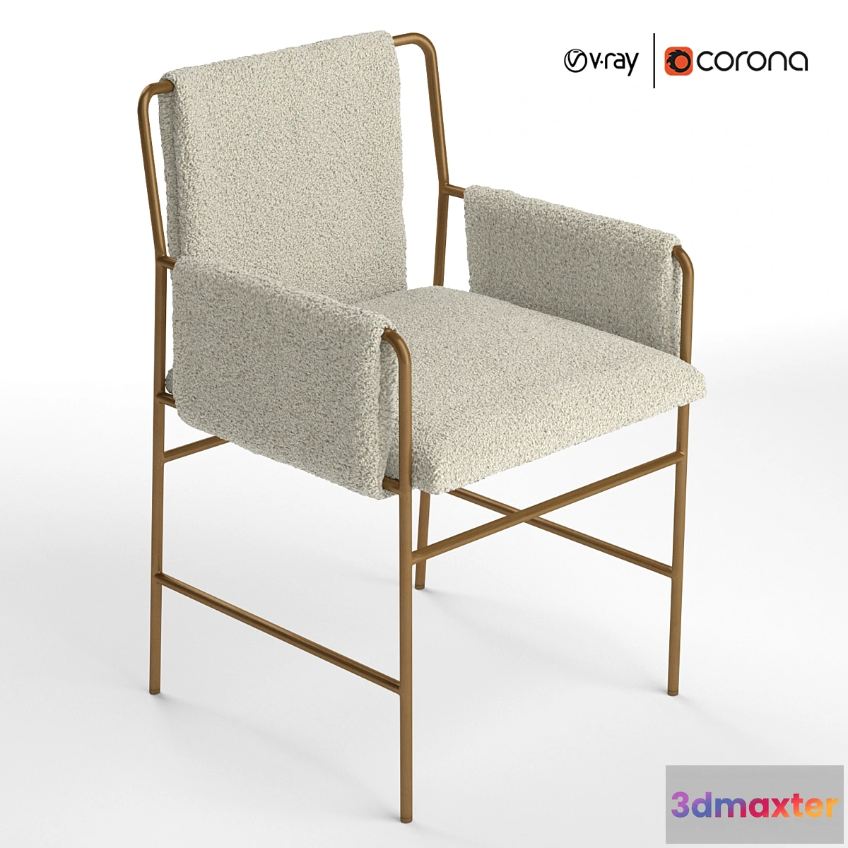 1477330 - Chahan Fur Dining Chair 3D Max