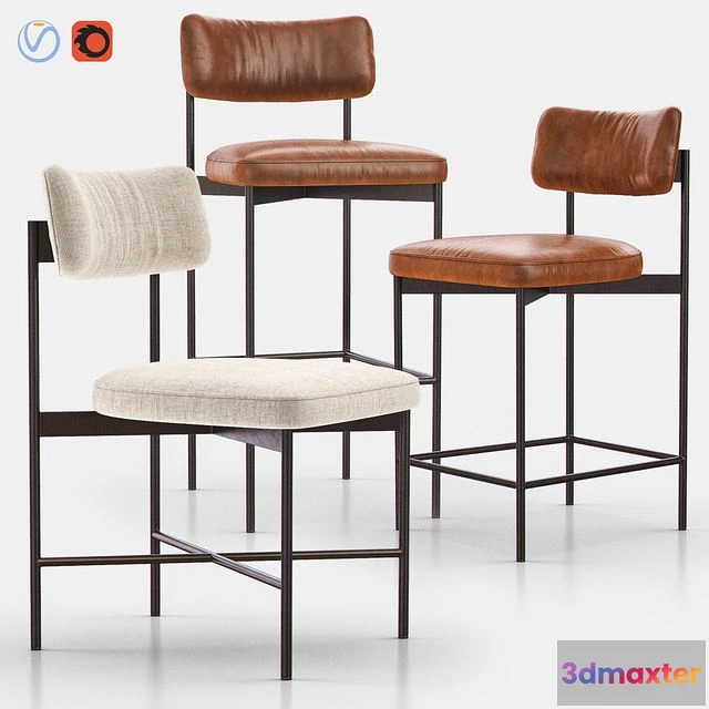 1537932 - MAISON Dining Chair Bar & Counter Stools 3D Max