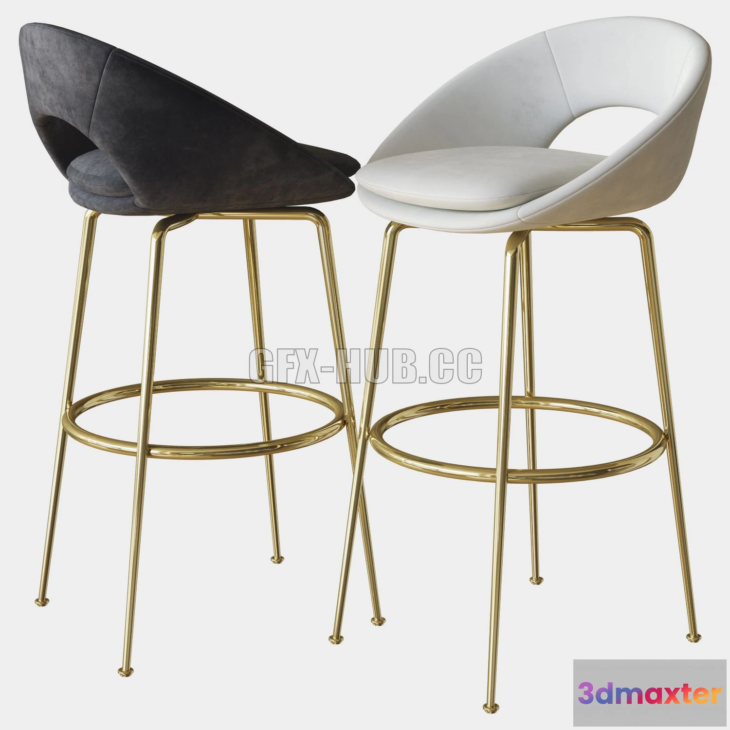 1546737 - orb bar stool west elm 3D Max
