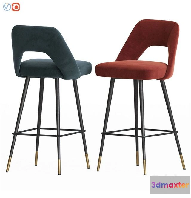 1548787 - Avorio Bar Stool Eichholtz 3D Max