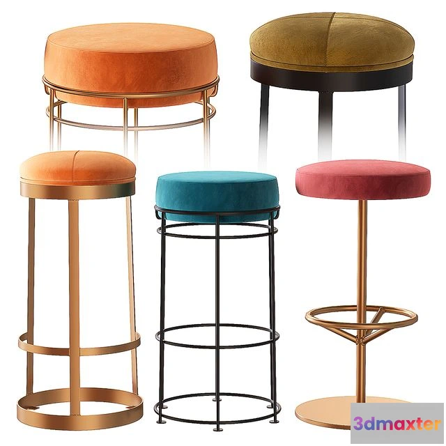 1551649 - Industry West JAX bar stool 3D Max