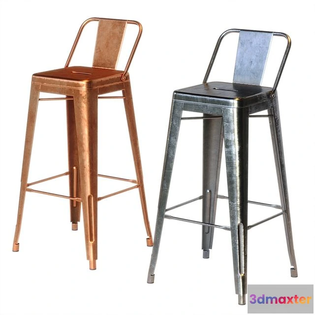 1553689 - Xavier Pauchard Tolix Style Metal Bar Stool 3D Max