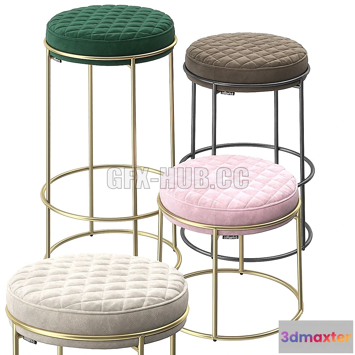 1554839 - Calligaris atollo stools 3D Max