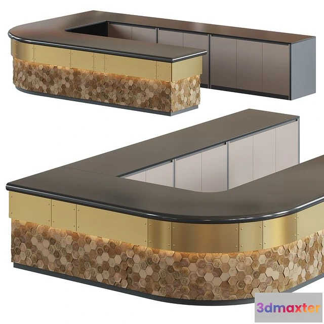 1559095 - bar counter 3D Max