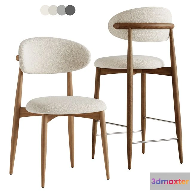 1563115 - Bar stool Lucas Mob 3D Max