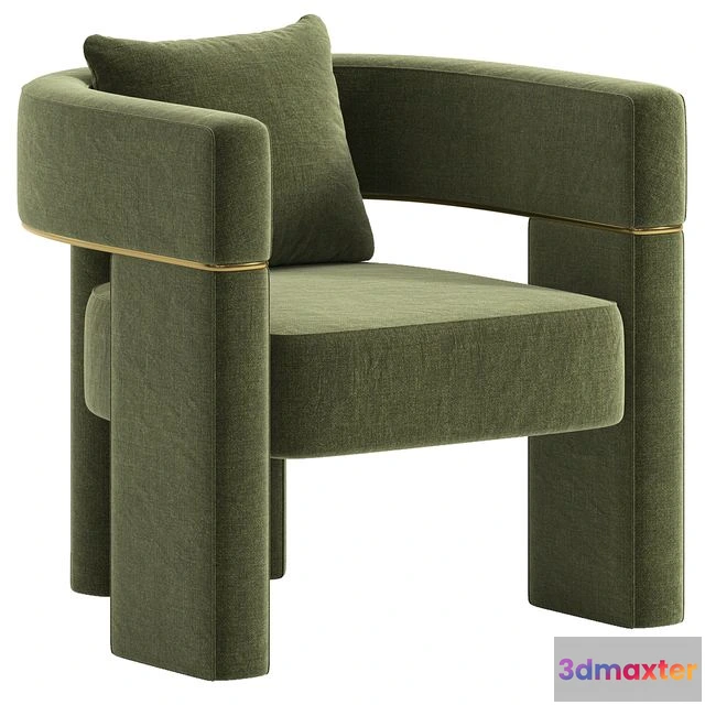 1564361 - Wide Barrel Chair 3D Max