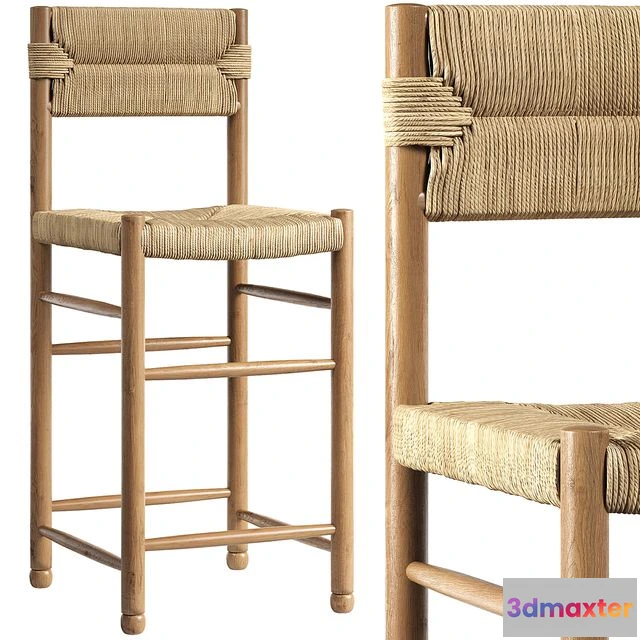 1564810 - Rattan chair Charlotte Counter Stool 3D Max