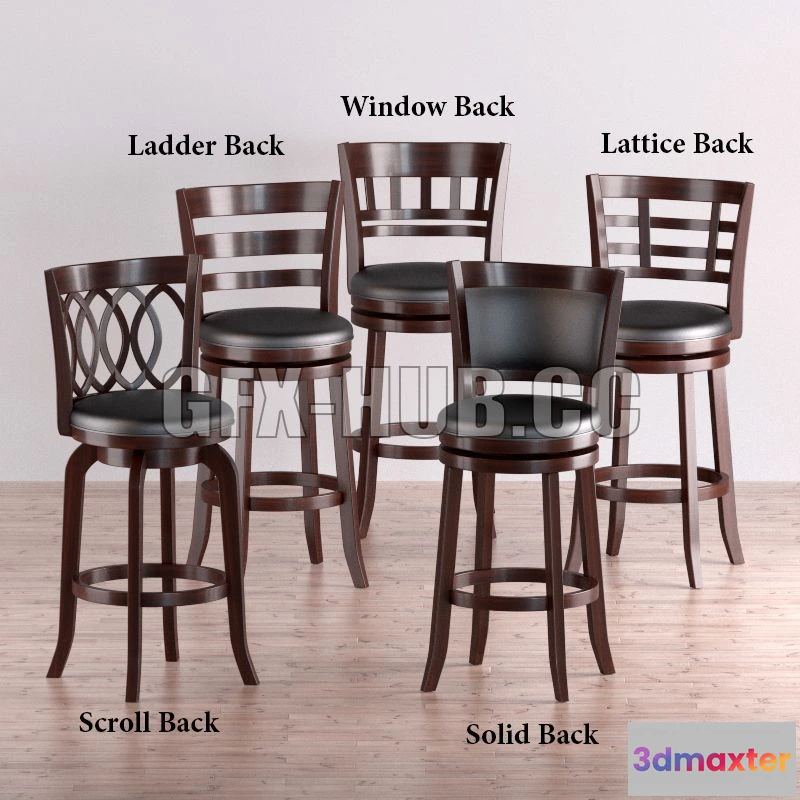 1566188 - Barstool Verona Cherry 3D Max