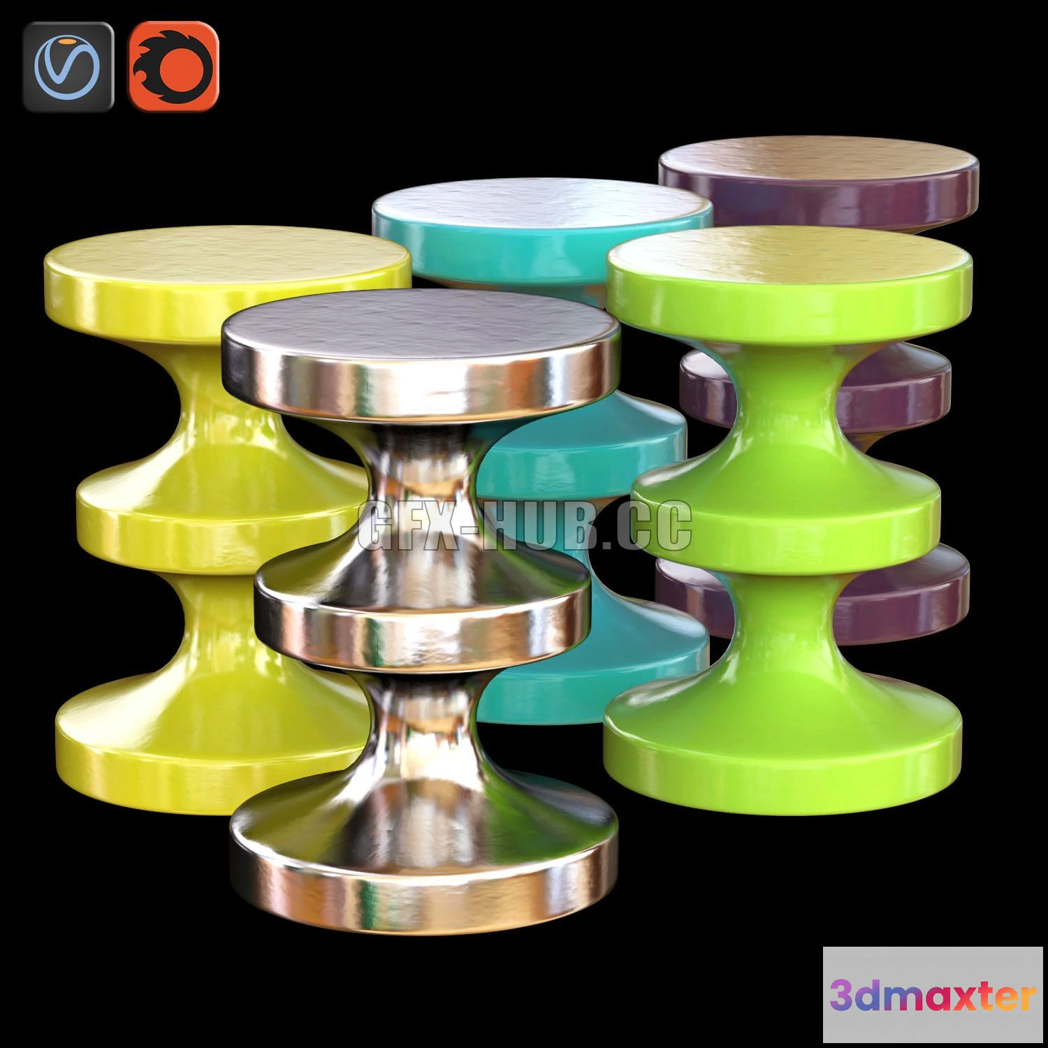 1566854 - Ceramic stool INDIA MAHDAVI 3D Max