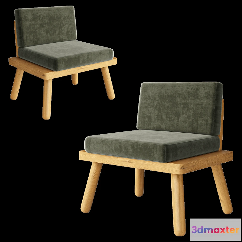 1618844 - CORE objects - Armchair ON LEGS 3D Max