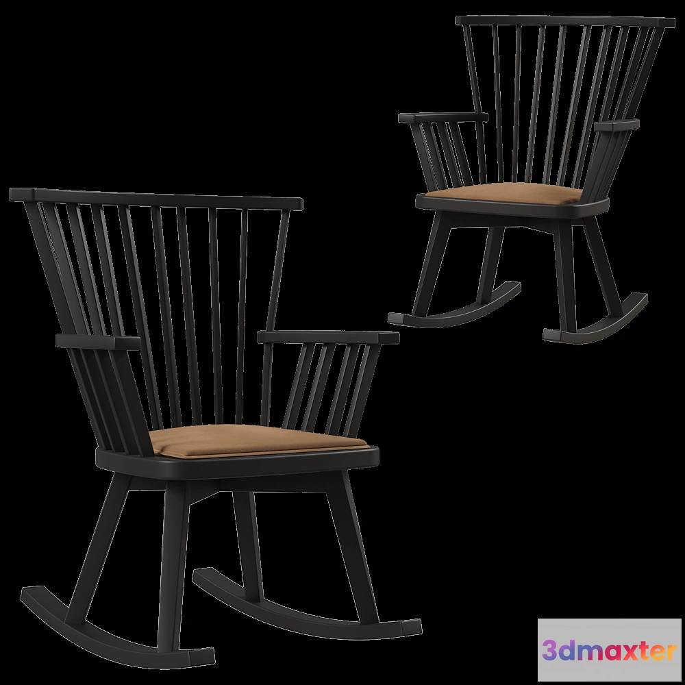 1619186 - Gervasoni - Rocking chair Gray 3D Max