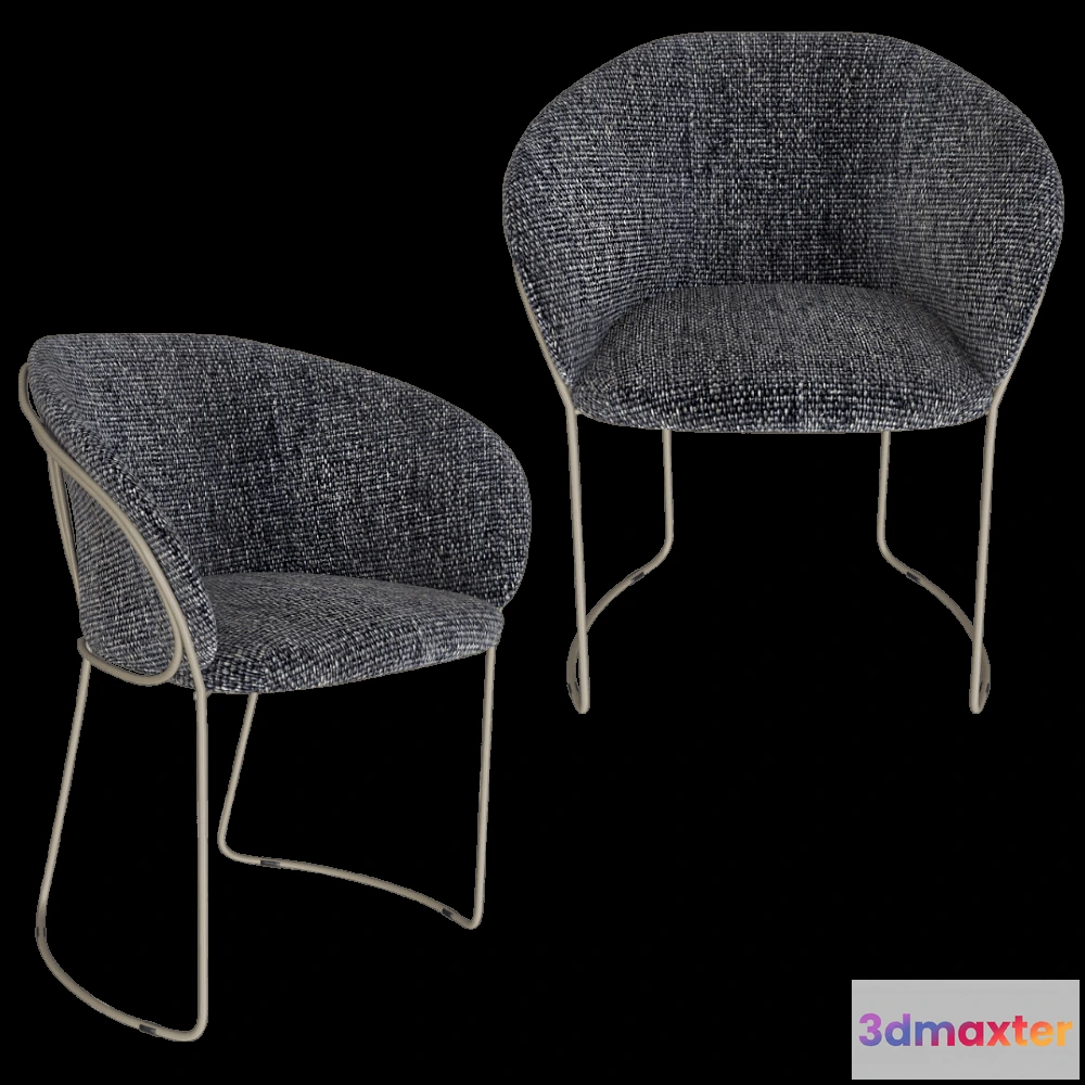 1619244 - IL Loft  - Chair Zeromoon Padded ZER01 3D Max