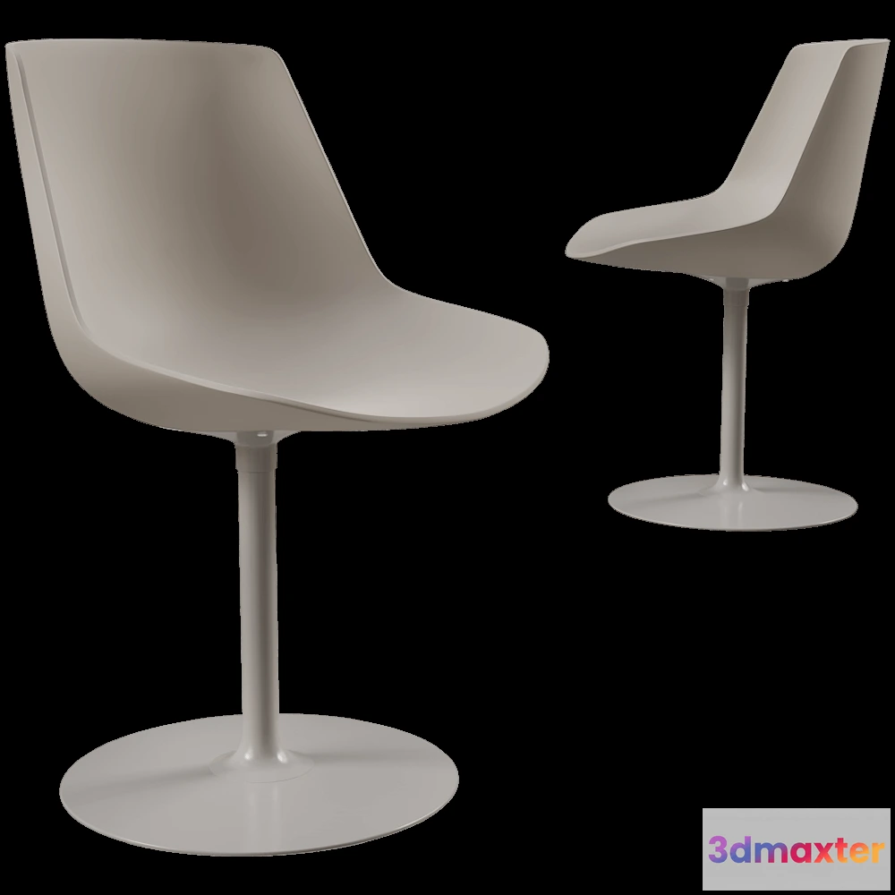 1619504 - MDF Italia - Chair Flow base with central leg 3D Max