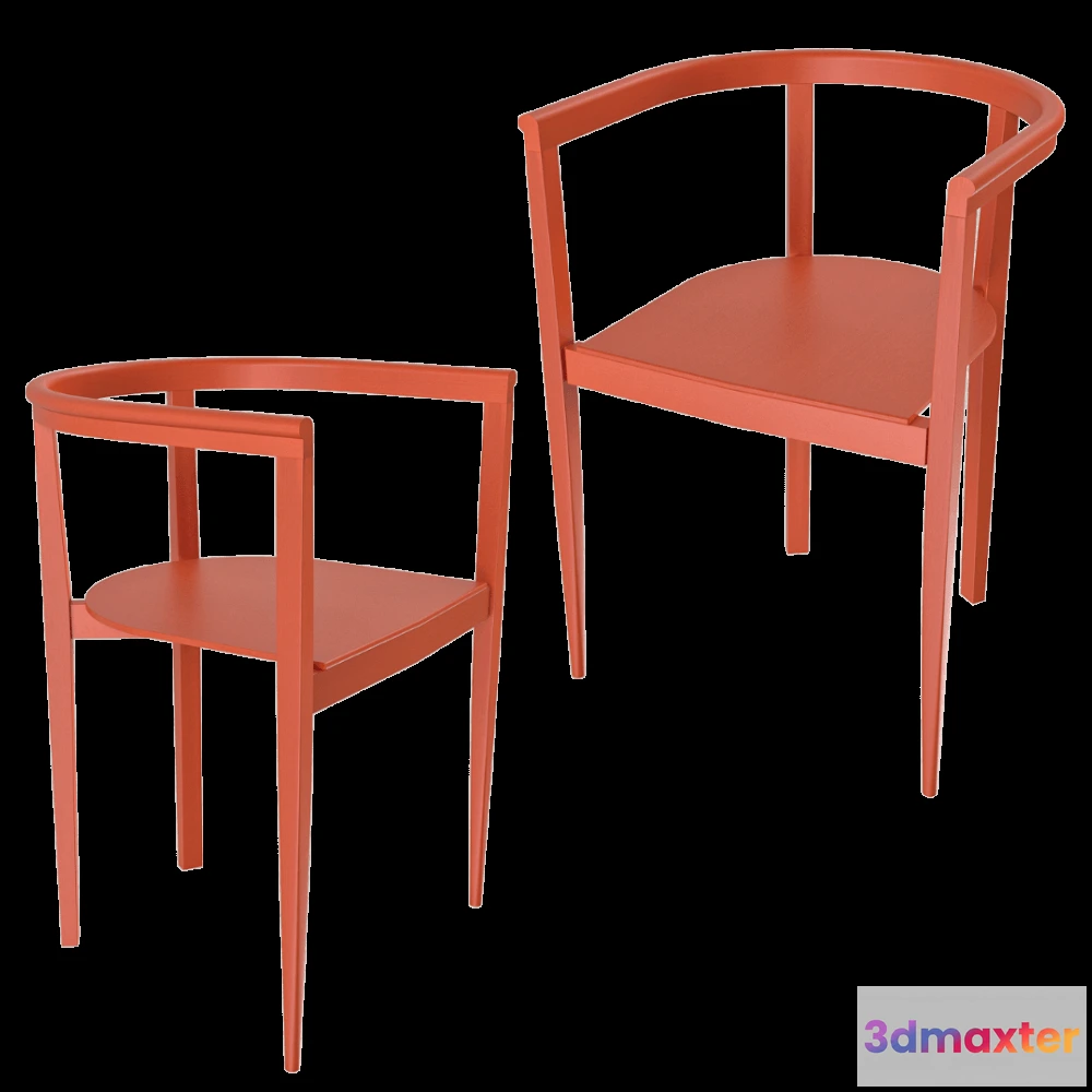 1619872 - Serax - Chair beech orange Elé 3D Max