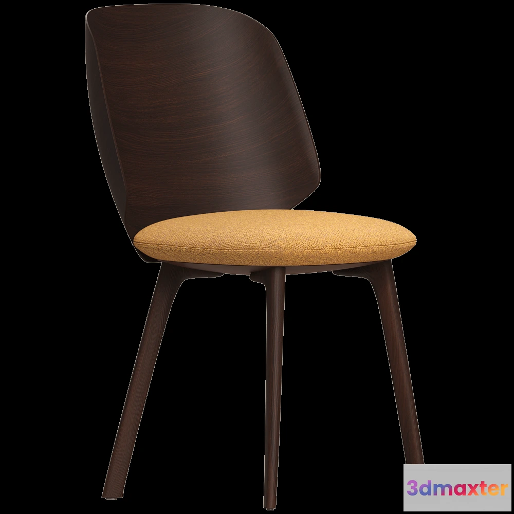 1619978 - Stilfort - Chair Universal Collection 4 legged oak base 3D Max