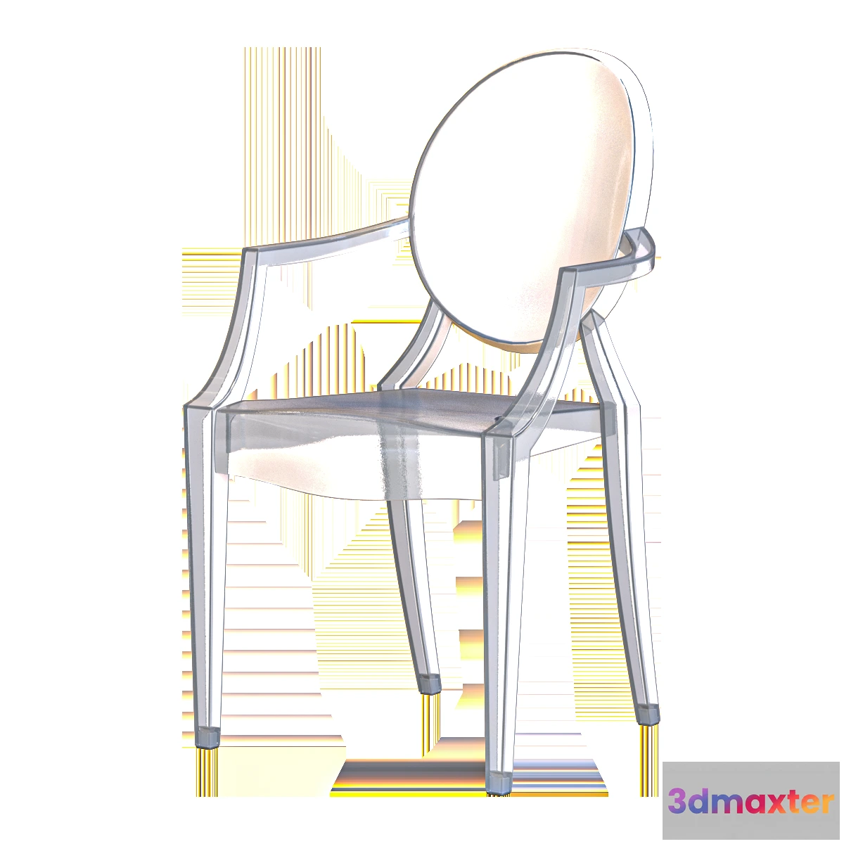 1620022 - StoreForHome - Crystal semi-bar chair 3D Max