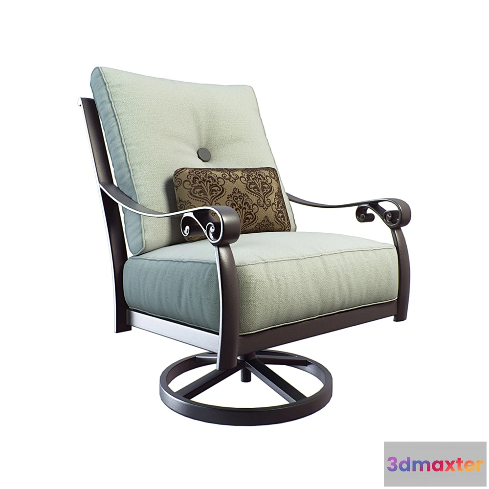 1620718 - furniture - Bellanova Cushioned High Back Swivel Lounge Rocker 3D Max