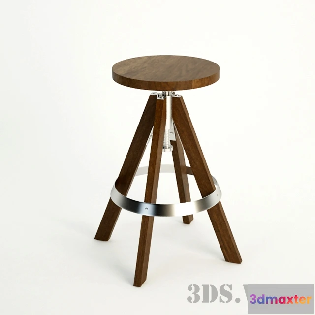 1621564 - furniture - Rig Acacia Adjustable Bar Stool 3D Max