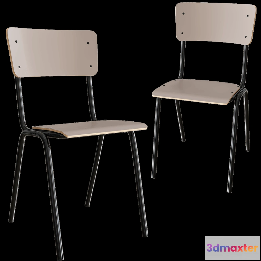 1622090 - Zuiver Group   - Chair Back To School Mat Beige 3D Max