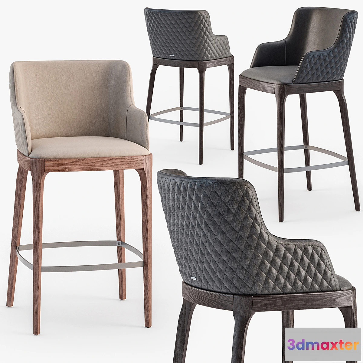 554123 - Cattelan Italia Magda Couture stool set1