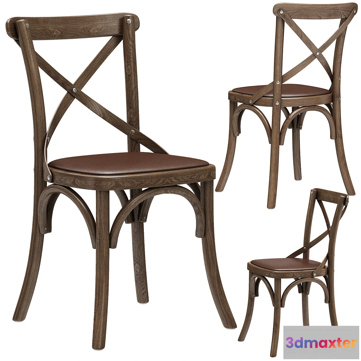 554127 - Restoration Hardware Madeleine Leather Side Chair