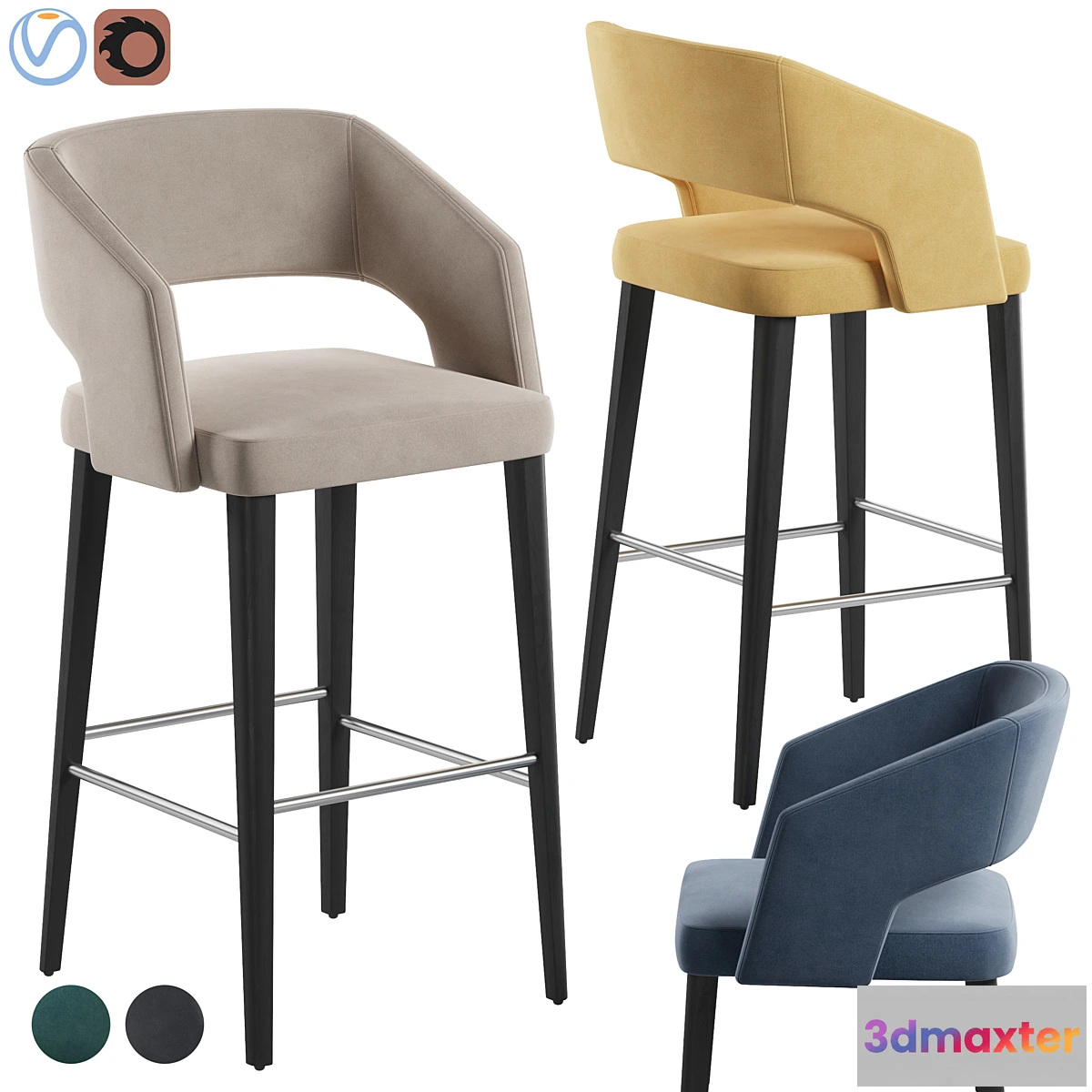 554191 - Potocco jolly barstool