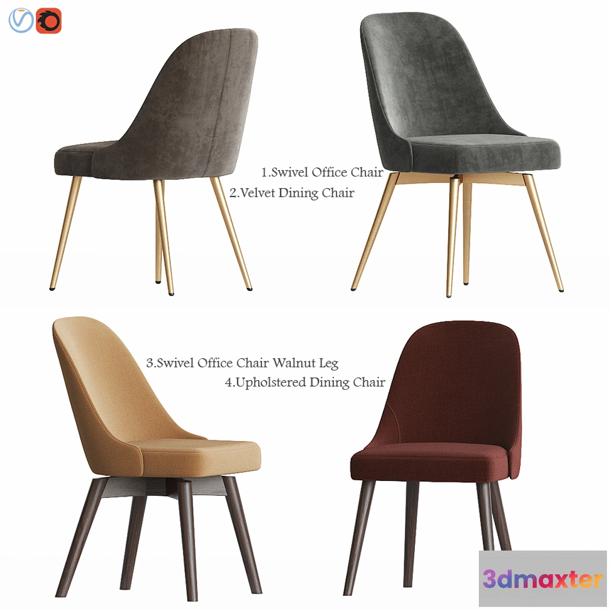 554313 - West Elm Mid-Century Chair set