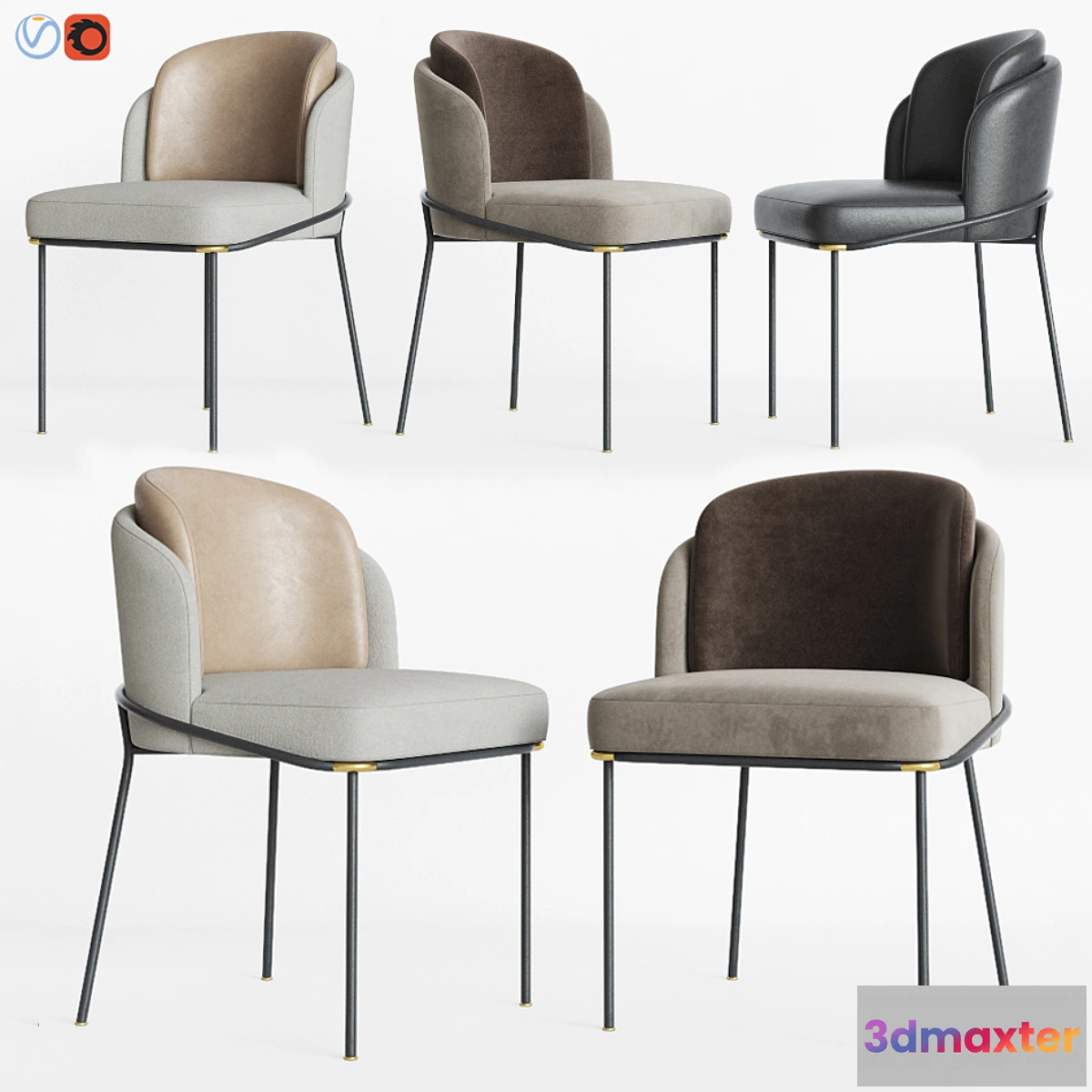 554419 - Minotti Fil noir Dining chair