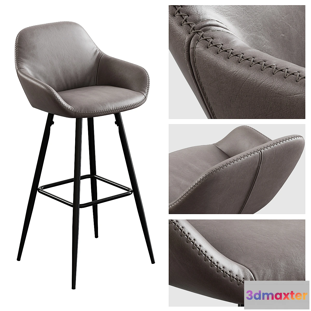 554635 - Rockett St George _ Faux Leather Bar Chair