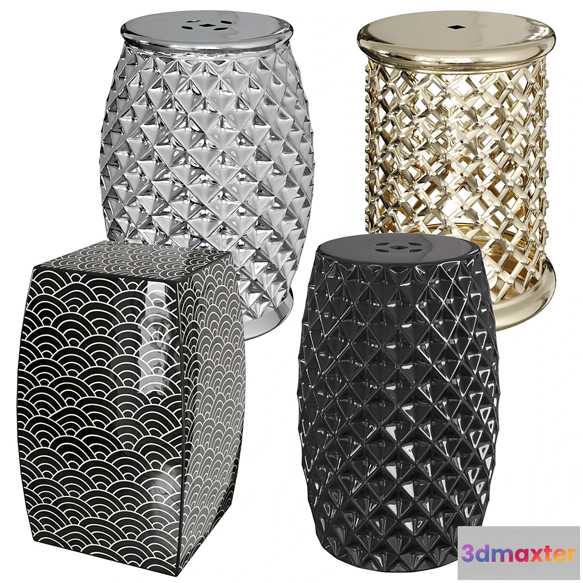 555223 - Set 2 of ceramic stools