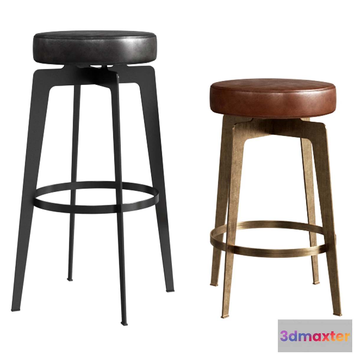 555233 - Cb2 Hayden Round Bar & Counter Stools