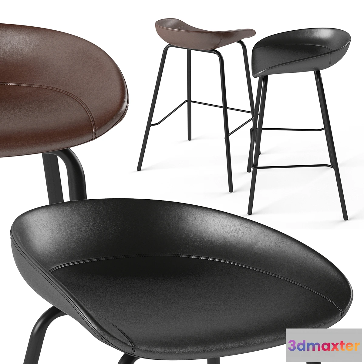 555389 - ZEIL Lowback Kitchen bar and counter stool